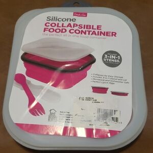 Fresh Go Silicone Collapsible Food Container with Utensil